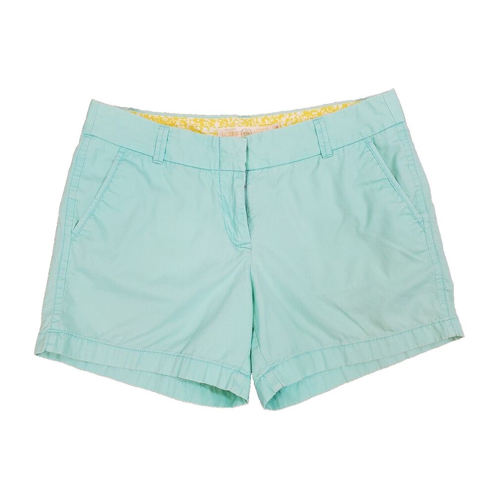 J.Crew Chino Classic Twill Shorts Womens Sz 6 Green Preppy